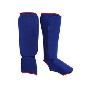 Espinillera de boxeo multicolor personalizable, cuero PU, diseño transpirable ajustable, protección de alta calidad - Product Image 1