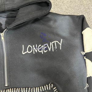 Meilleures ventes, votre propre logo, sweat à capuche à fermeture éclair le plus demandé, imprimé en relief, fabriqué en usine, prix bas, sweat à capuche pour hommes, sweat à capuche pour hommes - Product Image 2