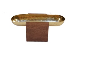 Nouveau plateau de service en bois fini naturel cadeau élégant du Ramadan pour les dates de table Fruits noix utilisation de service en gros - Product Image 4