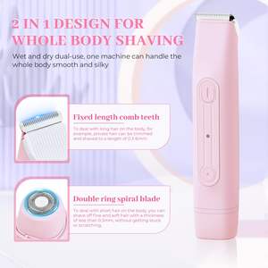 Afeitadora Eléctrica Recargable e Impermeable para Mujer, Recortadora de Vello Púbico, para Área Íntima, Bikini, Brazos, Cuerpo y Rostro - Product Image 6