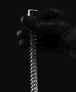 Bracelet cubain hip-hop pour homme en argent 925, serti de moissanite incolore, style Miami Bling, fournisseur de bijoux. - Product Image 5