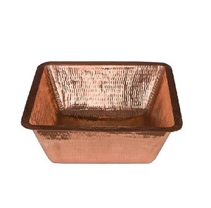Lavabo rond en cuivre antique gaufré à la main pour fabricant de salle de bain en Inde - Product Image 6