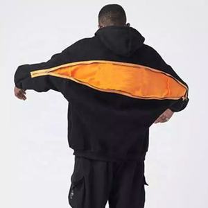 Sweat à capuche personnalisé de haute qualité 100% coton imprimé brodé Sweat à capuche surdimensionné à fermeture éclair dans le dos Nouveau design Sweats à capuche à fermeture éclair surdimensionnés lourds dans le dos - Product Image 1
