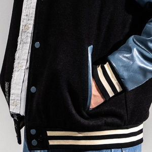 Veste universitaire d'hiver pour homme, boutons personnalisés, style universitaire, doublure en laine, coupe-vent, écologique, anti-UV, légère, chaude et confortable - Product Image 4