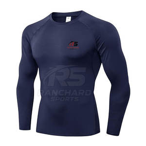 เสื้อคอมเพรสชั่นผู้ชายสีพื้น แฟชั่นฤดูร้อน ผลิตในปากีสถาน - Product Image 2