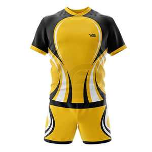 Uniformes de rugby de poliéster 100% personalizados para hombres Conjunto transpirable Característica Precio de fábrica Uniformes específicos del equipo - Product Image 4