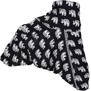 Indian Elephant <b>Trousers</b> Unisex MEN WOMEN GYPSY HIPPIE PANTS Elephant Pants Afghani Elastic <b>Trouser</b> Cotton <b>Harem</b> Ali Baba Pants - Product Image 5