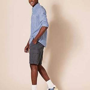 Shorts Cargo Décontractés pour Hommes, Taille Mi-Haute, Fermeture Éclair, Respirants, Séchage Rapide, Style Streetwear, Impression Numérique, Teinture Unie - Product Image 4