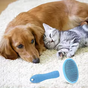 Brosse de toilettage pour animaux de compagnie multifonctionnelle en gros, éliminateur de puces à une touche, brosse de toilettage pour chat, massage pour chien, éliminateur de poils - Product Image 3