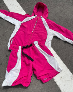 Customize Summer Two Piece <b>Nylon</b> <b>Joggers</b> And Jacket Set Men High Quality Windbreaker Short Tracksuit Sets Men's - Product Image 1
