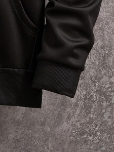 Sweat à capuche en polaire surdimensionné pour homme 100% coton Sweat-shirt d'hiver avec logo imprimé personnalisé - Product Image 5