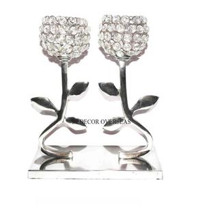 Finest Quality Metal High Grade Gold Plated Human Figure Designer Stand For Crystal Beaded <b>Round</b> Shape <b>Candle</b> Holder & Votive - Product Image 2