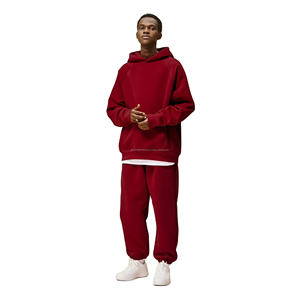 Tracksuit Unisex 100% Cotton 400Gsm Jogging Sweat Suit Baggy Tracksuit Custom logo Casual Hoodies sweatshirt - Product Image 1