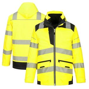 Veste de travail en coton respirant réfléchissante Sécurité de la construction Imperméable Logo personnalisé Style d'hiver pour hommes Combinaison industrielle - Product Image 1