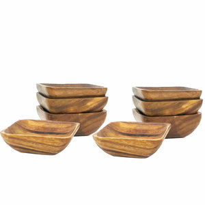 ชุดชามรับประทานอาหารทำจากไม้อะคาเซียแบบปรับแต่งได้สำหรับเครื่องใช้บนโต๊ะอาหารงานปาร์ตี้-รวมเครื่องมือช้อนชามสลัดสำหรับผลไม้อาหาร - Product Image 3