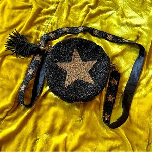 Modern Beaded Shoulder Purse with Secure <b>Belt</b> Strap - Product Image 1