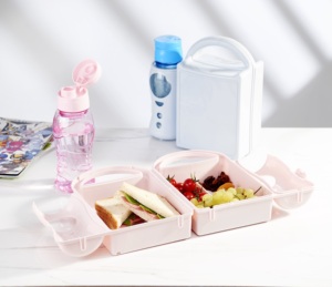 Afossa กล่องอาหารกลางวันพร้อมขวดน้ำชุดภาชนะอาหารกลางวันแบบพกพาไม่มี BPA พร้อมที่จับกันรั่วเหมาะสำหรับไปโรงเรียนหรือเดินทาง - Product Image 5