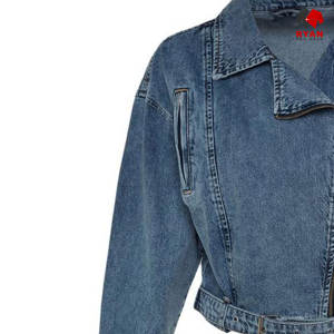 Ryan Pro Gear Customized Design Denim Jackets For <b>Women</b> Zipper Closure Breathable Fabric with Customized Logo - Product Image 5