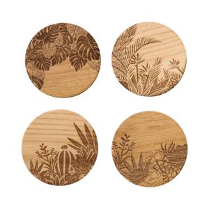 Wedding Cute <b>Christmas</b> <b>Table</b> Custom Printed Logo Coffee Tea Mug Beech Pine and Mango Wood Wooden Coasters Drink Free Coasters - Product Image 4