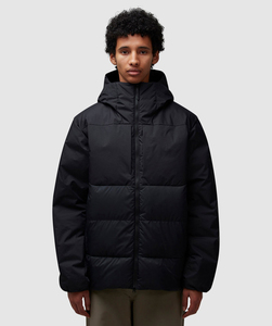 Men's Winter Adjustable Hooded Zipper Closure <b>Waterproof</b> Breathable Puffer <b>Jacket</b> with Front Logo OEM Custom Service - Product Image 2
