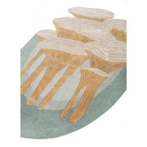 Alfombra Aurelia de Lana y Viscosa, Tejida a Mano, Modelo Top-317, Diseño Abstracto, Rectangular de 4m, para Sala de Estar, Grosor de 10mm, para Adolescentes - Product Image 2