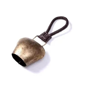 ระฆังวัวทองเหลืองสีทองสำหรับตกแต่งบ้านโบราณกระดิ่งแขวนสำหรับตกแต่งประตู - Product Image 4