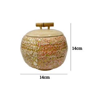 Handmade Spun <b>Bamboo</b> Bowl Decorative Bowl with Lid <b>Bamboo</b> Storage <b>Container</b> From Viet Nam - Product Image 4