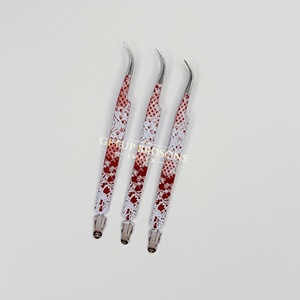 Pinzas para Pestañas GETUP BROSONS IMPEX Curve, Diseño de Halloween, Recubrimiento de Papel, Acero Inoxidable, Punta Suave, Antimagnéticas, de Precisión - Product Image 4