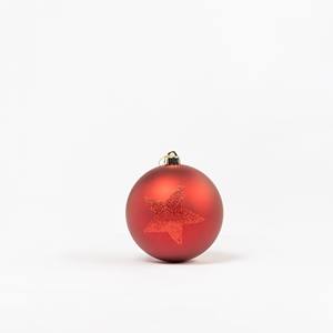 2 adornos navideños de plástico rojos de 15 cm y adornos para árboles, decoraciones colgantes para festivales - Product Image 3