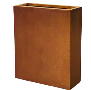 Maceta de Jardín Cuadrada de Metal Gigante Ecológica Personalizada, Maceta de Acero Corten para Exteriores, Flores Artificiales para Uso Doméstico - Product Image 1