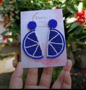 Pendiente de moda con estilo de cuentas hecho a mano Diseño de pendiente bordado Pendiente elegante - Product Image 3