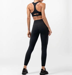 Conjuntos personalizados al por mayor ropa de fitness para gimnasio conjuntos de mujer Yoga 2 uds mallas de entrenamiento Sujetador deportivo conjuntos de ropa deportiva - Product Image 2