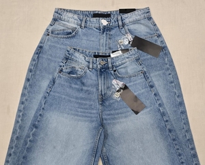 Pantalones Vaqueros de Mezclilla para Mujer, Corte Holgado Informal, Palazzo de Mezclilla, Algodón Transpirable de Alta Calidad, Personalizados - Product Image 4