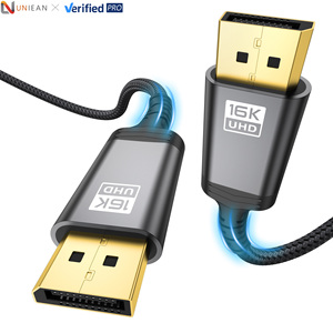 Uniean nhà máy bán buôn HD 2.1 video cáp 2m 3m 16k8k4k dp1.4 để <span class=keywords><strong>dp</strong></span> 60Hz 80Gbps Cáp div cáp cổng hiển thị cho điện thoại di động - Product Image 1