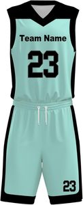 Uniforme de baloncesto ligero para adultos Estilo único Color sólido Conjunto de talla grande de alta calidad Transpirable 100% Poliéster Rápido - Product Image 4