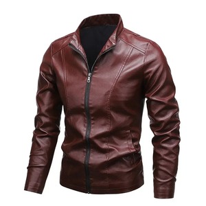 Logo personnalisé veste en cuir à manches longues pour hommes automne hiver vêtements de tous les jours activités de plein air et voyages - Product Image 1