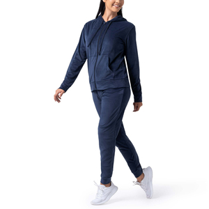 Ensemble de survêtement en velours pour femmes, deux pièces, sweat-shirt et pantalon de survêtement, vêtements de sport actifs pour femmes, design personnalisé - Product Image 4