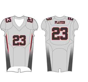 เสื้อฟุตบอลอเมริกันแขนสั้นระบายอากาศได้ดีเสื้อเจอร์ซีย์ออกแบบได้ตามต้องการชื่อทีม - Product Image 1