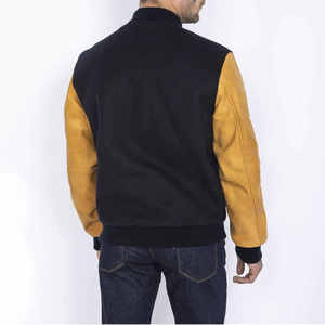 New High Quality Fashionable <b>Men</b> Baseball Varsity <b>Jackets</b> / Custom Made Long Sleeve <b>Men</b> Chenille Embroidery Varsity <b>Jackets</b> - Product Image 3