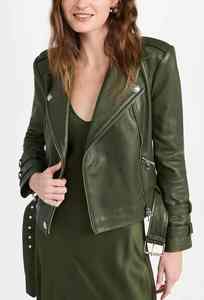 Veste en cuir pour femme à quantité minimale de commande bas nouveauté veste en cuir pour femme veste en cuir de haute qualité pour femme sur mesure - Product Image 4