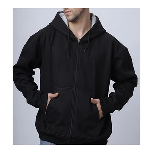 Sweat-shirts à capuche zippés décontractés en molleton 100 % coton pour hommes, personnalisables avec logo, style streetwear d'hiver, fabrication OEM/ODM au Pakistan pour les commandes en gros - Product Image 6