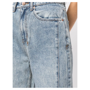 Fabricant OEM, jeans en denim à taille haute et longueur cheville pour femmes, qualité fine, confortable, pantalon en denim à jambe droite pour femmes - Product Image 5