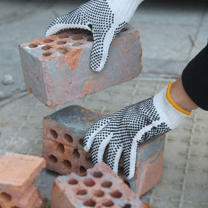 Gants en coton à points double face OEM, prix d'usine, échantillon gratuit, antidérapants, résistants aux coupures, enduits, durables, pour le travail industriel - Product Image 3