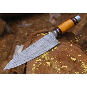 Couteau de chef en acier Damas de qualité supérieure fait à la main, ultra-affûté, parfait pour la cuisine et les cadeaux, motif d'échelle en acier Damas - Product Image 4