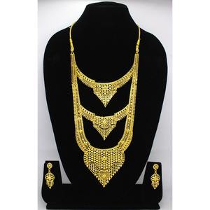 Bijoux anciens indiens plaqué or à la mode en laiton pur bijoux de mariage de mariée indienne ensemble de colliers de haute qualité - Product Image 1