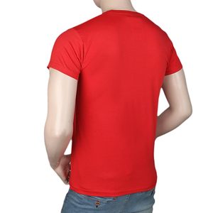 T-shirt imprimé slim fit pour homme - Rouge - Product Image 5