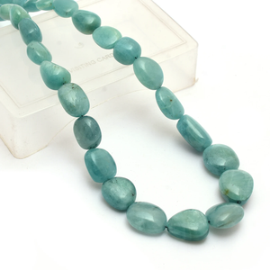 Perles de pépites lisses AAA + Grandidierite 7x9mm-14x18mm perles ovales de pierres précieuses naturelles Grandidierite pour bijoux - Product Image 5