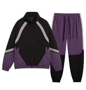 Survêtement en nylon streetwear personnalisé en gros pour hommes, ensemble 2 pièces de haute qualité, coupe ample et légère, coupe-vent - Product Image 3