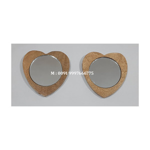 Miroir en bois en forme de cœur avec nacre, qualité supérieure, surface lisse et brillante, utilisé pour les miroirs intelligents pour femmes - Product Image 2
