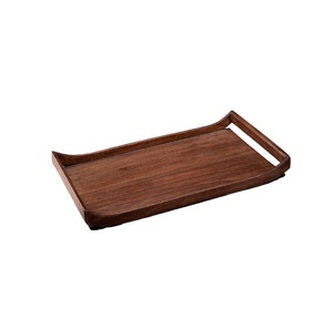 Bandeja de madera para servir bandeja decorativa hecha a mano con asas de Metal hogar Hotel restaurante Catering uso comida desayuno servidor bandeja - Product Image 2